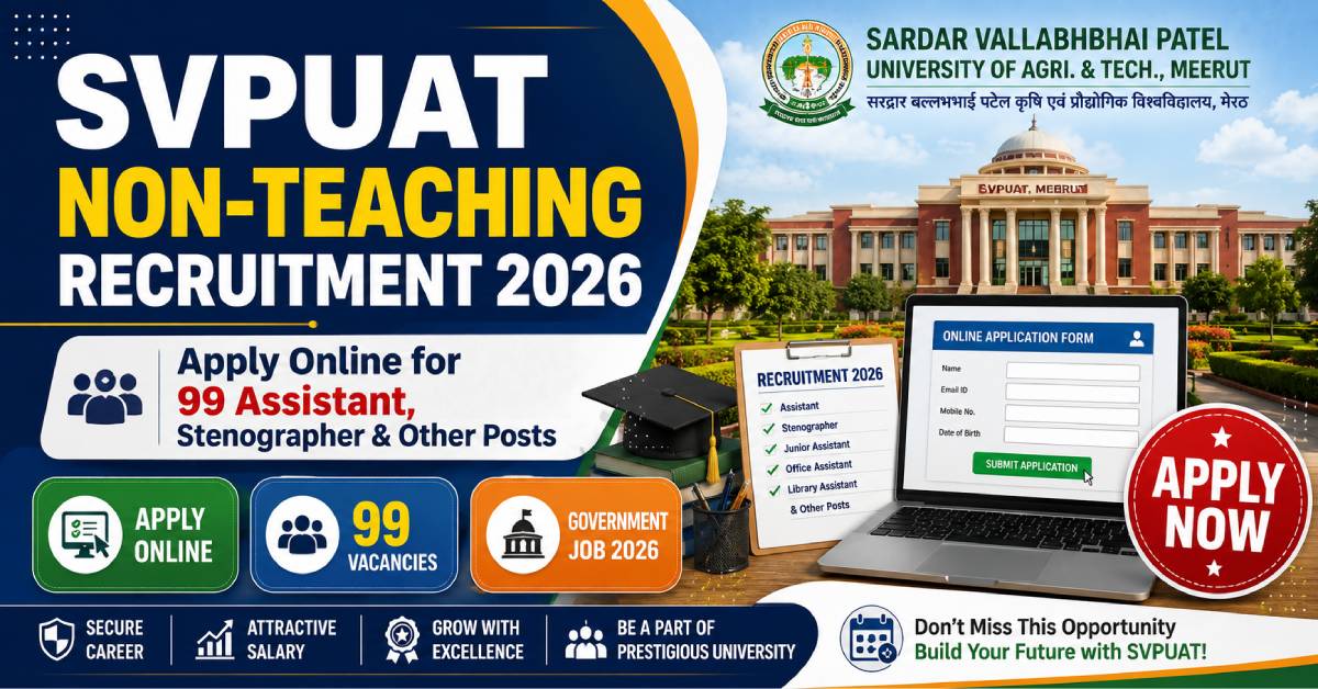 SVPUAT Non-Teaching Recruitment 2026